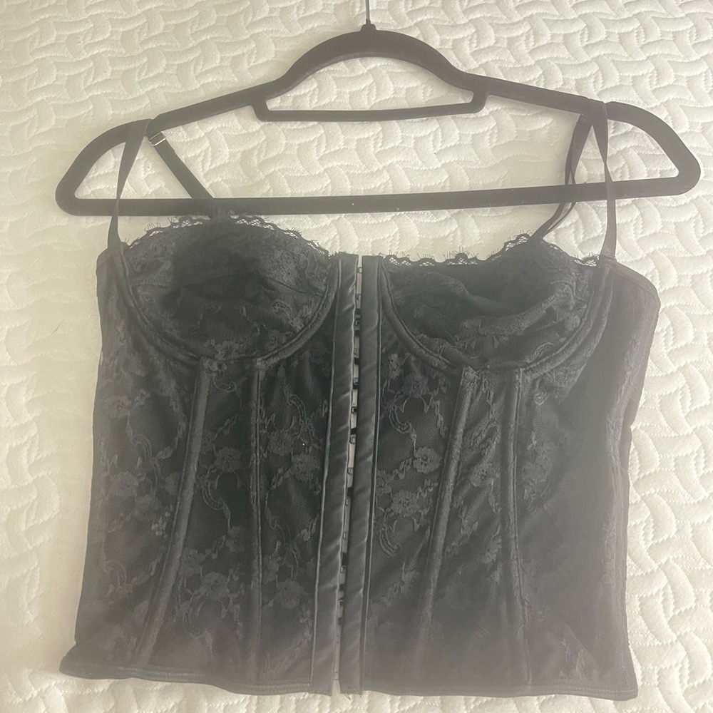 Black corset top size small